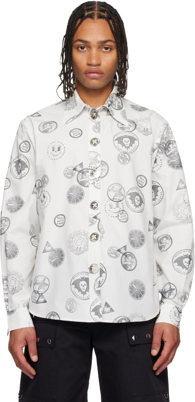Photo: Chopova Lowena White Stamped Shirt