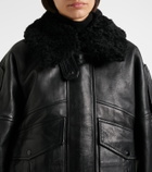 Agolde Avril oversized leather jacket