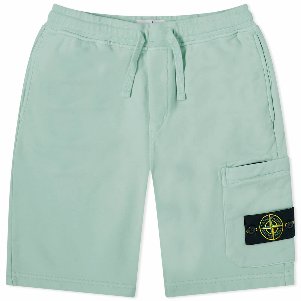Photo: Stone Island Men's Garment Dyed Sweat Shorts in Light Green