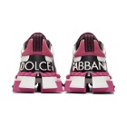 Dolce and Gabbana Pink and Black Super Queen Sneakers