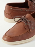 Loro Piana - Leather Boat Shoes - Brown