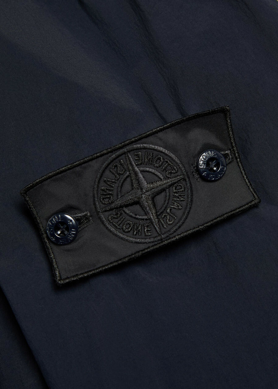 Stone Island Ghost Hooded Nylon Parka Jacket Navy