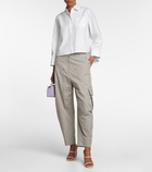 Loewe - Open-back cotton poplin trapeze shirt