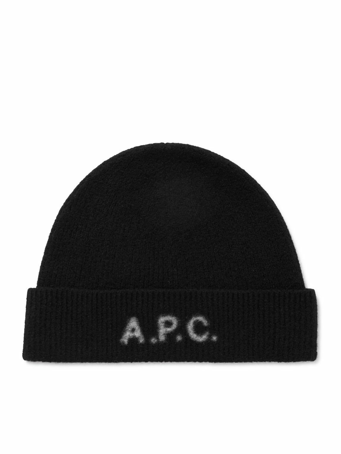 A.P.C. - Harry Ribbed Merino Wool Beanie - Black