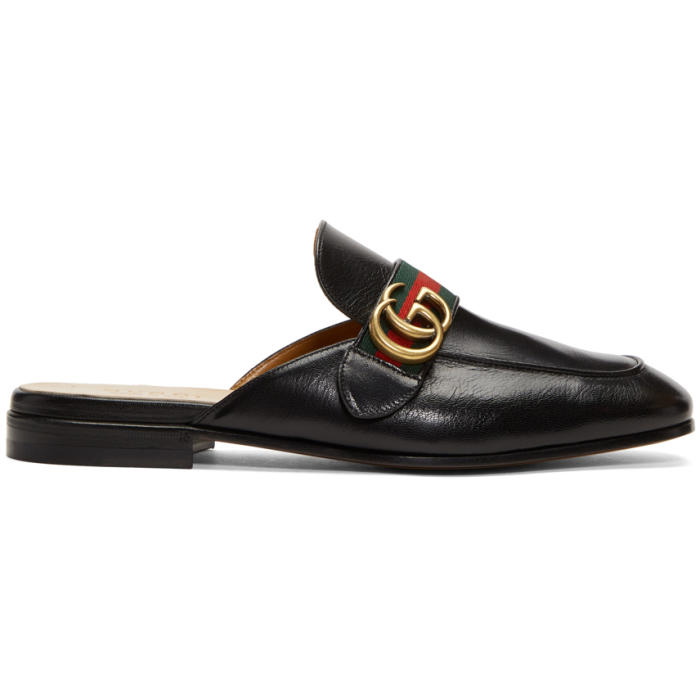 Photo: Gucci Black GG Princetown Slippers