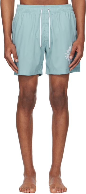 Photo: AMIRI Blue Starburst Swim Shorts