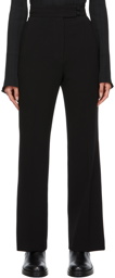 Mame Kurogouchi Black Creased Suit Trousers