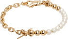 Emanuele Bicocchi SSENSE Exclusive Gold Pearl Bracelet