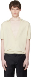 LGN Louis Gabriel Nouchi Off-White Short-Sleeved Polo