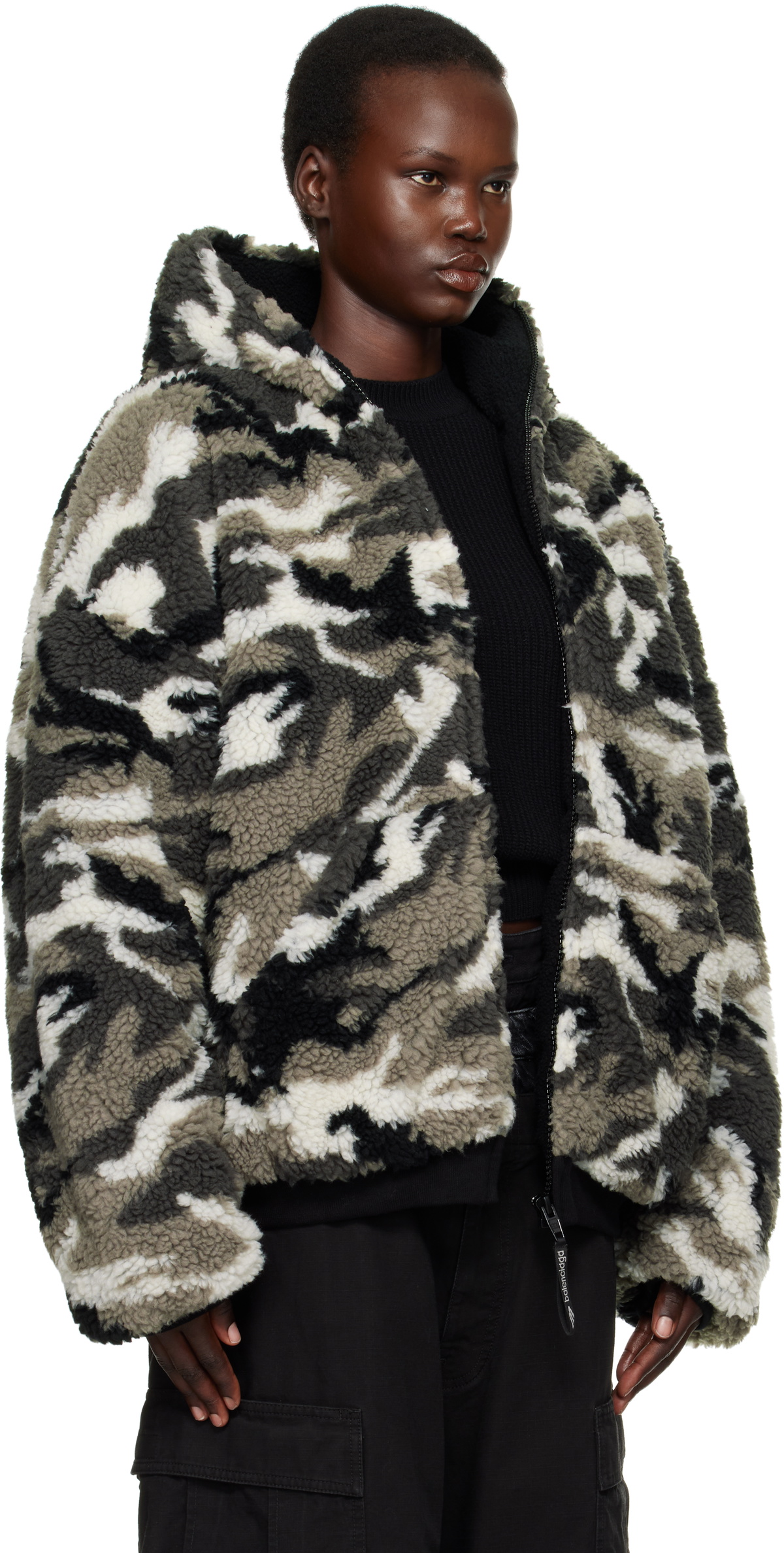 Balenciaga Gray Ski Zip-Up Hoodie Balenciaga