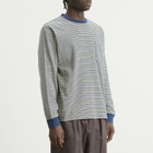 Beams Plus Men's Stripe Long Sleeve T-Shirt in Yellow
