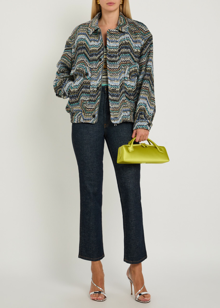 Missoni Zigzag Metallic-knit Jacket Multicoloured