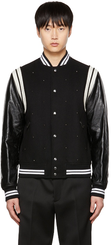 Photo: Valentino Black Rockstud Leather Jacket