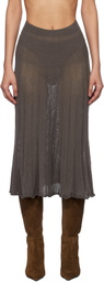 Gimaguas Brown Yoyo Midi Skirt