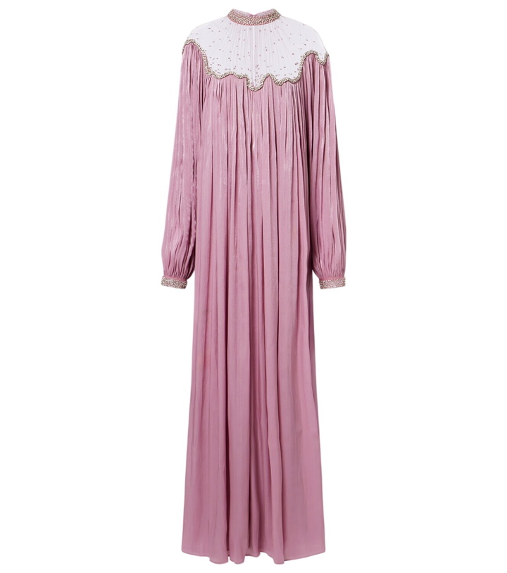 Photo: Costarellos Elline embellished pleated gown