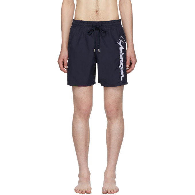 Photo: Vilebrequin Navy Embroidered Logo Motu Swim Shorts