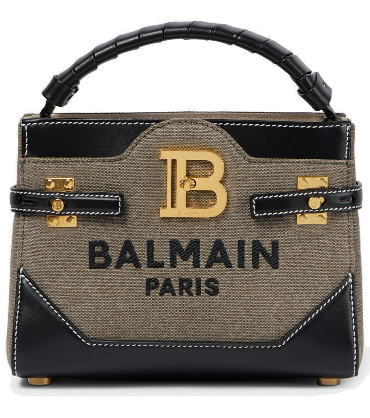 BALMAIN - B-buzz 22 Canvas Handbag Balmain