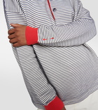 The Upside Wonder Knit striped cotton polo top