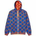 Gucci Men's Jumbo GG Zip Hoody in Blue