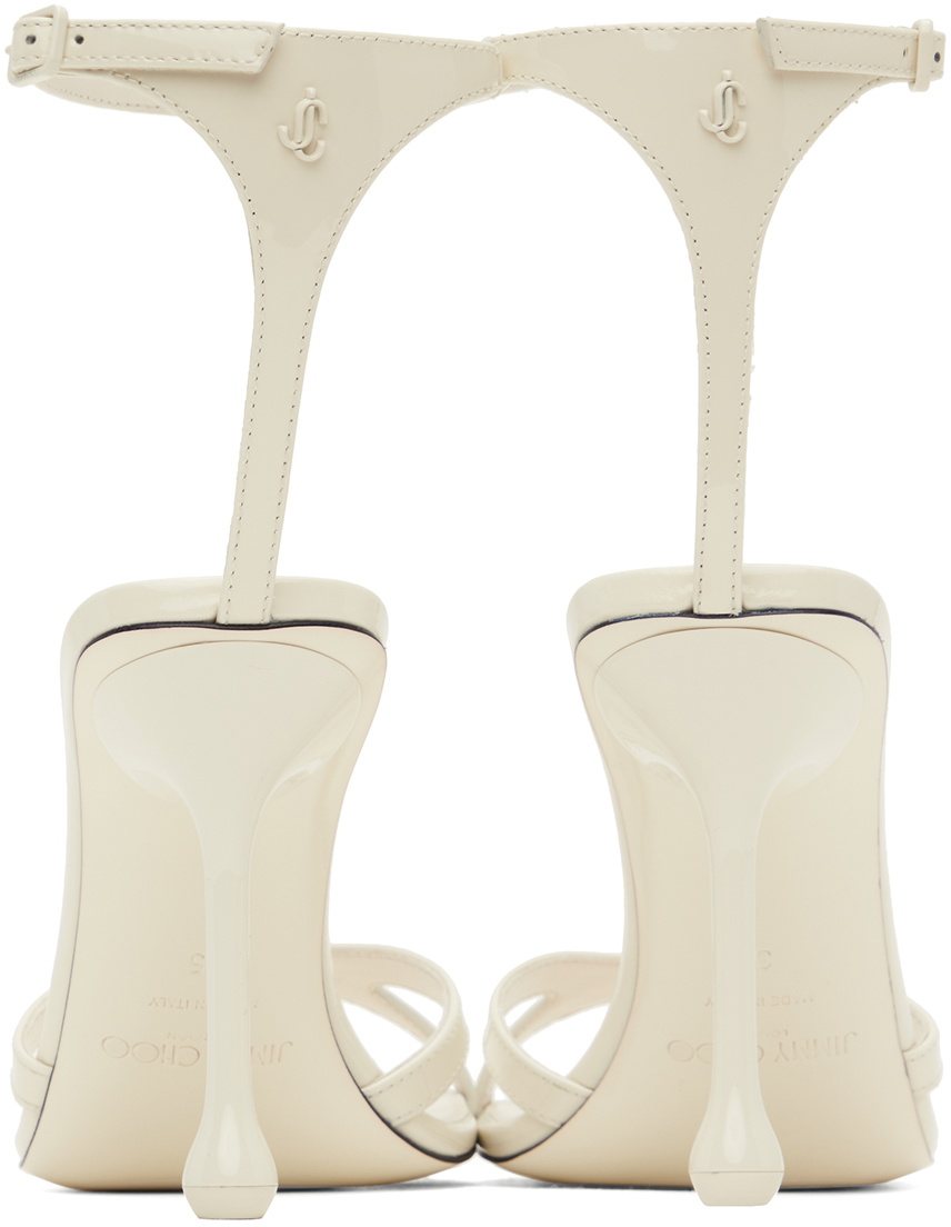 JIMMY CHOO イクシア 95 ホワイト Ixia 95 | Latte Patent Leather Pumps | New Collection