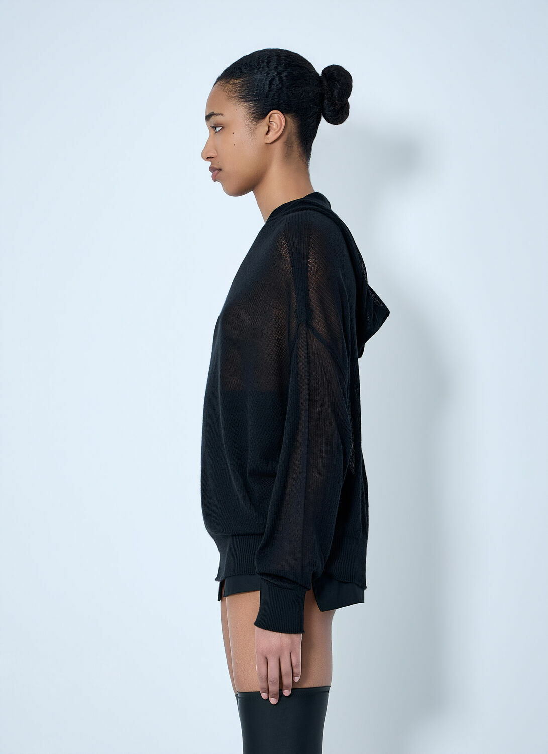 Rick Owens Mesh Knit Hoodie