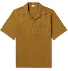 Camoshita - Camp-Collar Slub Cotton-Jersey Polo Shirt - Yellow