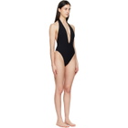 BALMAIN Black Halter Strap Swimsuit