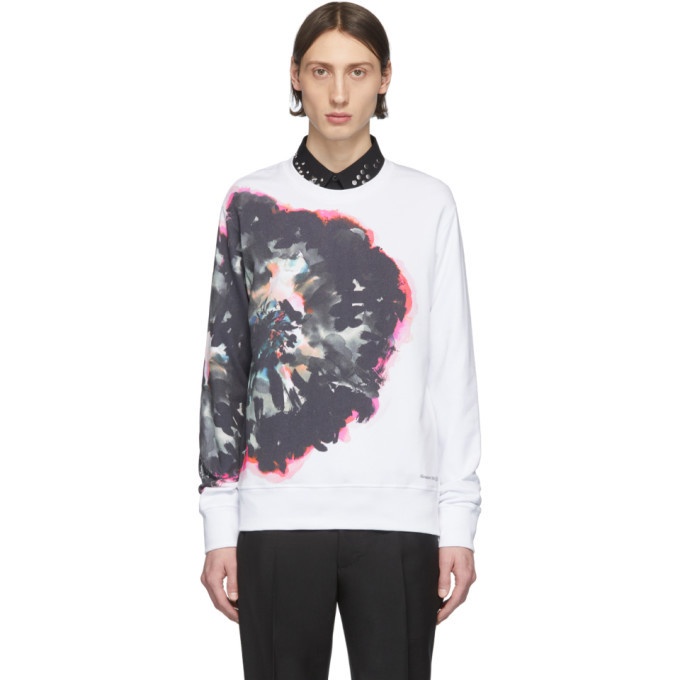 Photo: Alexander McQueen White and Multicolor Painted Sweatshirt