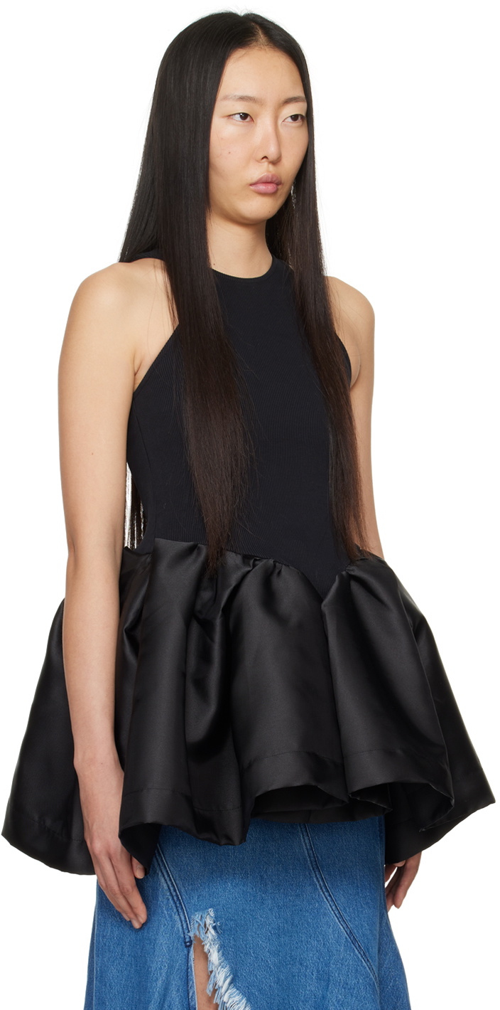 Marques Almeida Black Paneled Tank Top