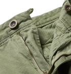 Incotex - Slim-Fit Cotton and Linen-Blend Cargo Trousers - Green