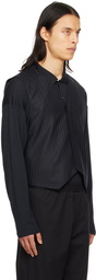The Row Navy Derek Vest
