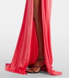 The New Arrivals Ilkyaz Ozel Tanit draped satin gown