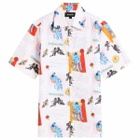 Ahluwalia Women's Kada Short Sleeve Shirt in Cream Multi Print