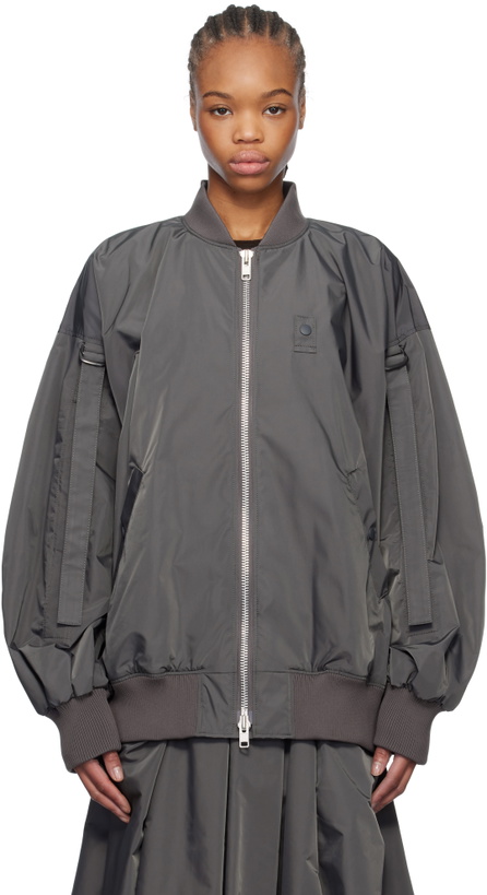 Photo: YOHJI YAMAMOTO Gray R-Belted Bomber Jacket