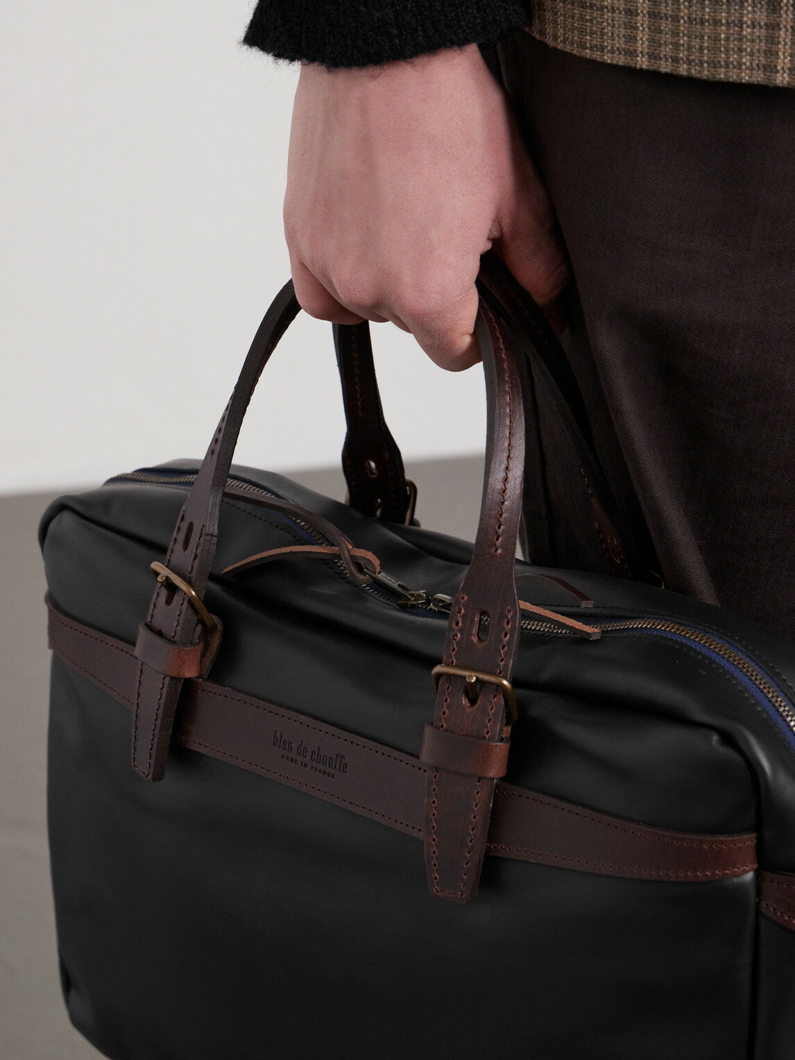 Bleu de Chauffe - Ledger Full-Grain Leather Briefcase