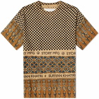 Story mfg. Men's Alfie's Happy Soil Grateful T-Shirt in Checker Bootleg Block