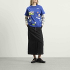 YESEYESEE Women's Y.E.S Dump Sticker Kids T-Shirt in Blue