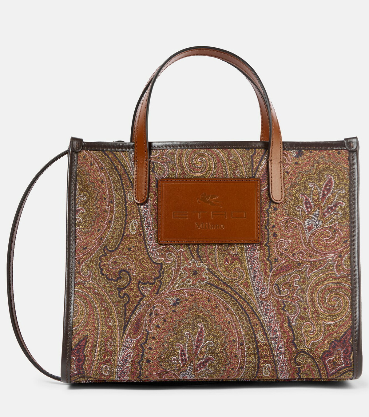 トートバッグ ETRO Embroidered Canvas Medium Soft Trotter Shopping Bag Etro Embroidered Canvas Medium Soft Trotter Shopping Bag