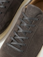 Mulo - Waxed-Suede Sneakers - Gray