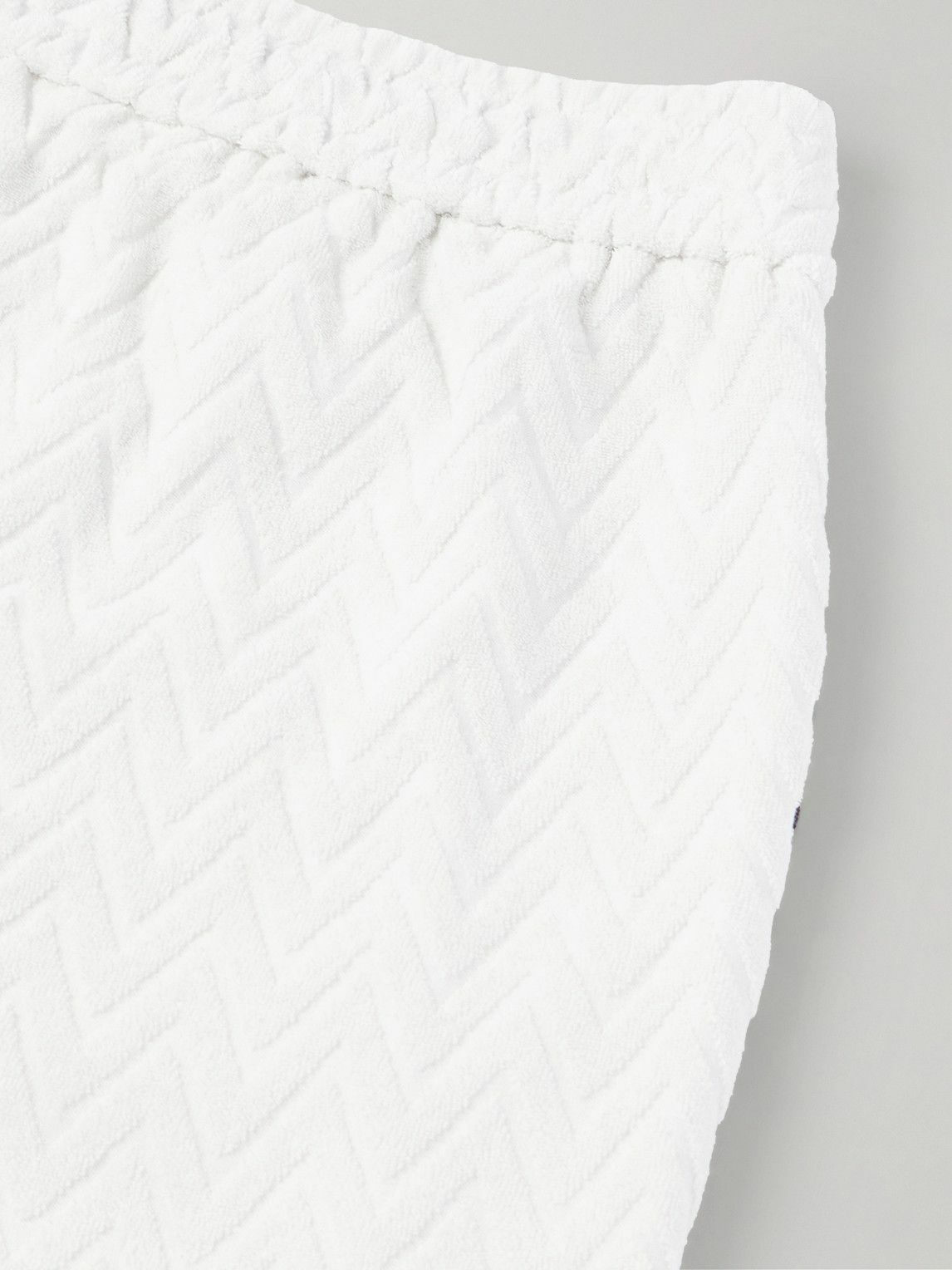 Missoni - Straight-Leg Cotton-Blend Terry Jacquard Shorts - White