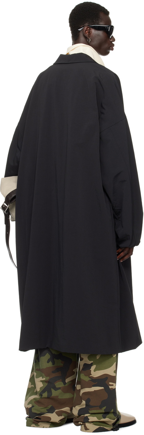 Fear of God ESSENTIALS Black Recycled Nylon Trench Coat