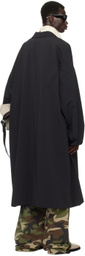 Fear of God ESSENTIALS Black Recycled Nylon Trench Coat