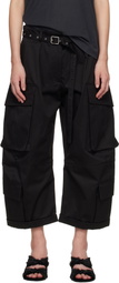 Acne Studios Black Twill Cargo Trousers
