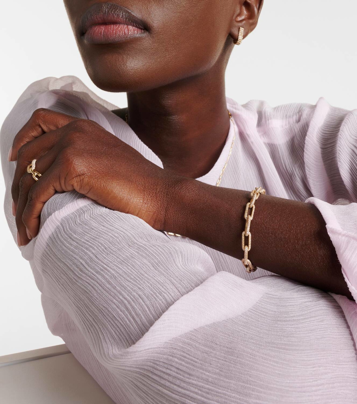 Shay Jewelry 18kt gold chain bracelet with diamonds