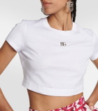 Dolce&Gabbana Logo cotton jersey crop top
