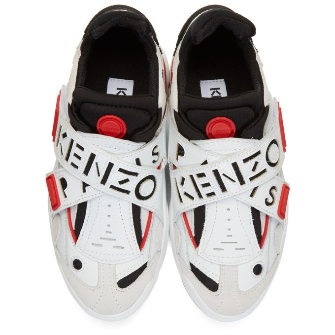 organisere Selskab Tilpasning Kenzo White and Red Sonic Velcro Sneakers Kenzo