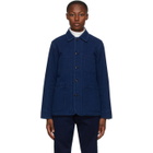 Blue Blue Japan Navy Washed Sashiko Coverall Jacket