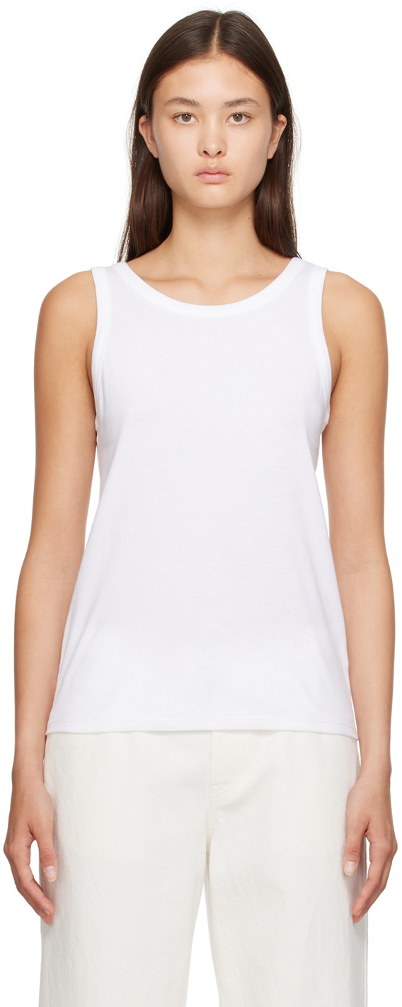 The Row White Frankie Tank Top