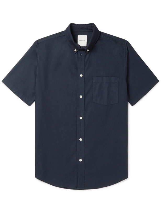 Photo: Wood Wood - Michael Button-Down Organic Cotton Oxford Shirt - Blue