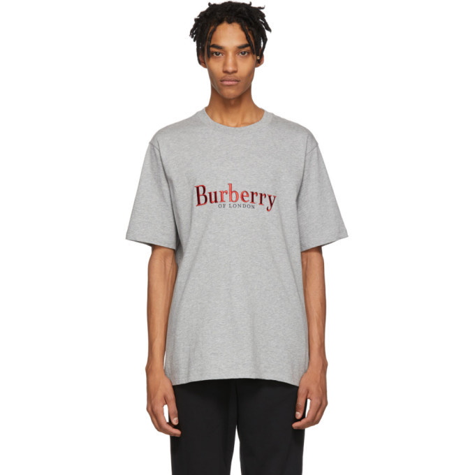 Photo: Burberry Grey Vintage Logo Lopori T-Shirt
